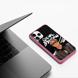Чехол iPhone 11 Pro матовый SLAVA MARLOW АРТЁМ ГОТЛИБ, цвет: 3D-малиновый — фото 2