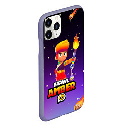 Чехол iPhone 11 Pro матовый BRAWL STARS AMBER, цвет: 3D-серый — фото 2