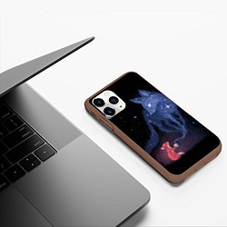 Чехол iPhone 11 Pro матовый Лиса и ее дух, цвет: 3D-коричневый — фото 2