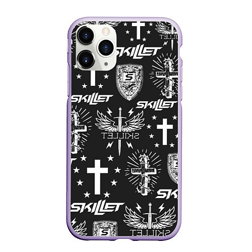 Чехол iPhone 11 Pro матовый SKILLET / 3D-Светло-сиреневый – фото 1