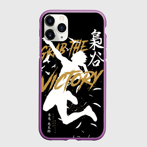 Чехол iPhone 11 Pro матовый Haikyuu Haikyu Haikuu / 3D-Фиолетовый – фото 1