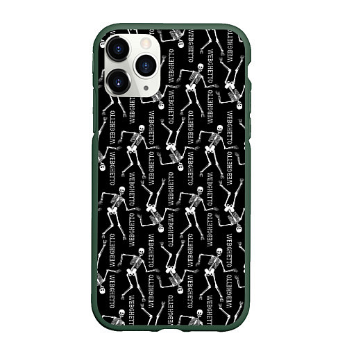 Чехол iPhone 11 Pro матовый WEBGHETTO / 3D-Темно-зеленый – фото 1