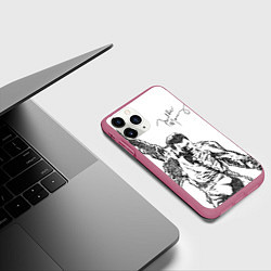 Чехол iPhone 11 Pro матовый Freddie Mercury, цвет: 3D-малиновый — фото 2