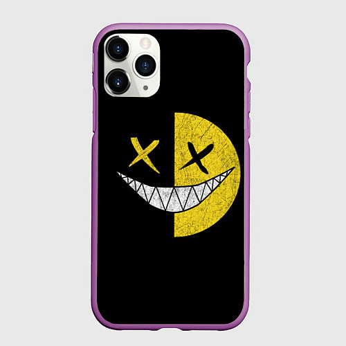 Чехол iPhone 11 Pro матовый SMILE / 3D-Фиолетовый – фото 1