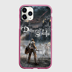 Чехол iPhone 11 Pro матовый Demons Souls, цвет: 3D-малиновый