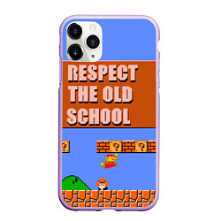 Чехол iPhone 11 Pro матовый Марио, цвет: 3D-сиреневый