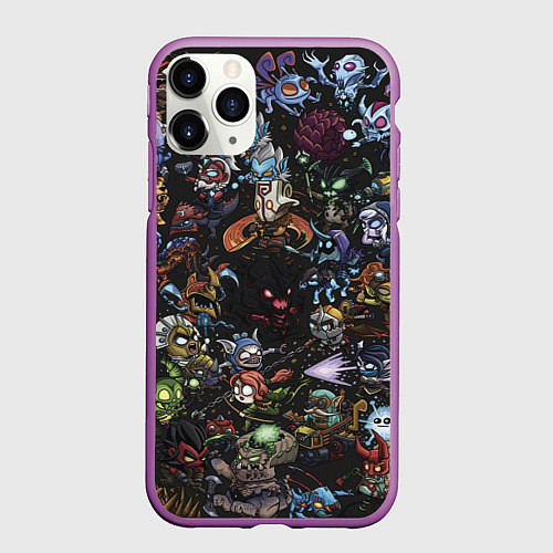 Чехол iPhone 11 Pro матовый Heros Dota 2 / 3D-Фиолетовый – фото 1