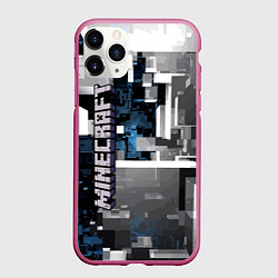 Чехол iPhone 11 Pro матовый Minecraft, цвет: 3D-малиновый