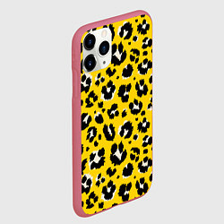 Чехол iPhone 11 Pro матовый Леопард, цвет: 3D-малиновый — фото 2
