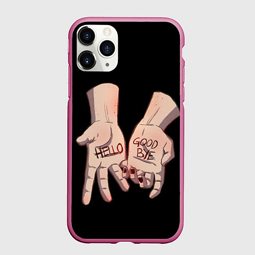 Чехол iPhone 11 Pro матовый Академия Амбрелла / 3D-Малиновый – фото 1