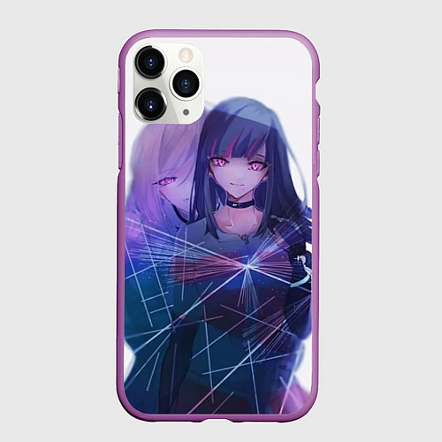 Чехол iPhone 11 Pro матовый Акудама драйв / 3D-Фиолетовый – фото 1