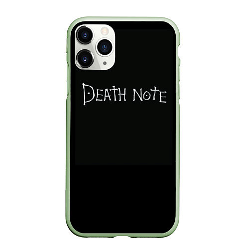 Чехол iPhone 11 Pro матовый Тетрадь смерти / 3D-Салатовый – фото 1
