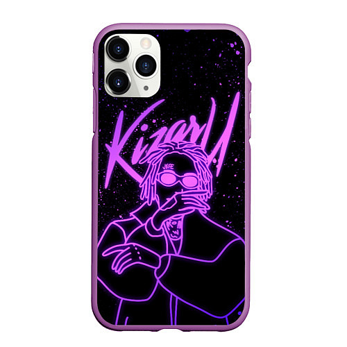 Чехол iPhone 11 Pro матовый KIZARU / 3D-Фиолетовый – фото 1