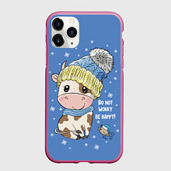 Чехол iPhone 11 Pro матовый Do not worry be happy!