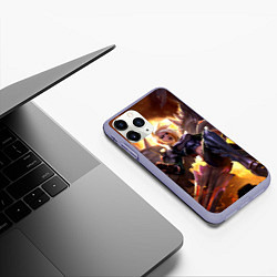 Чехол iPhone 11 Pro матовый Kayle Кейл, цвет: 3D-светло-сиреневый — фото 2