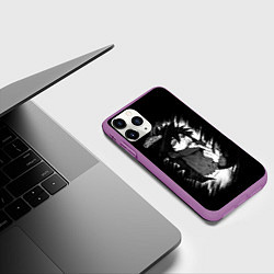 Чехол iPhone 11 Pro матовый Моя геройская академия, цвет: 3D-фиолетовый — фото 2