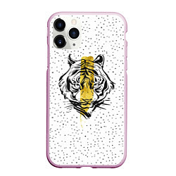 Чехол iPhone 11 Pro матовый Золотой тигр, цвет: 3D-розовый