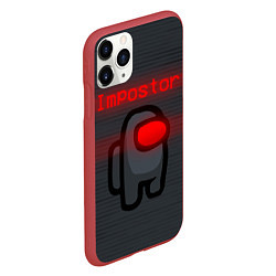 Чехол iPhone 11 Pro матовый AMONG US - IMPOSTOR, цвет: 3D-красный — фото 2