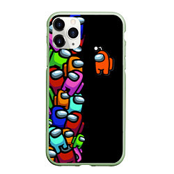 Чехол iPhone 11 Pro матовый Among us, цвет: 3D-салатовый