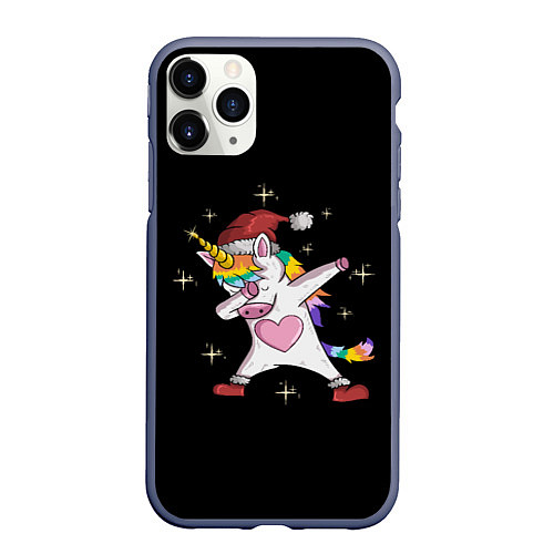 Чехол iPhone 11 Pro матовый Unicorn Dab / 3D-Серый – фото 1