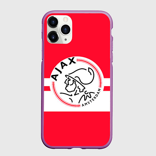 Чехол iPhone 11 Pro матовый AJAX AMSTERDAM / 3D-Фиолетовый – фото 1