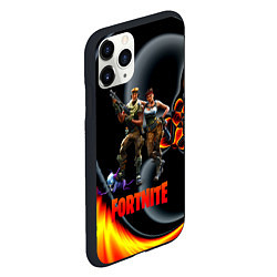 Чехол iPhone 11 Pro матовый FORTNITE S, цвет: 3D-черный — фото 2