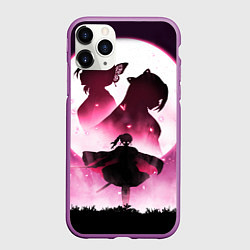 Чехол iPhone 11 Pro матовый Столп Бабочки, цвет: 3D-фиолетовый