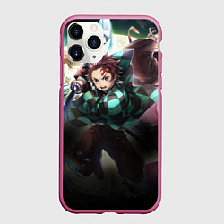 Чехол iPhone 11 Pro матовый КЛИНОК РАССЕКАЮЩИЙ ДЕМОНОВ, цвет: 3D-малиновый