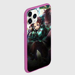 Чехол iPhone 11 Pro матовый КЛИНОК РАССЕКАЮЩИЙ ДЕМОНОВ, цвет: 3D-фиолетовый — фото 2