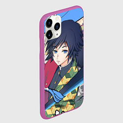 Чехол iPhone 11 Pro матовый ГИЮ ТОМИОКА ФРЕСКА, цвет: 3D-фиолетовый — фото 2