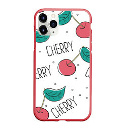 Чехол iPhone 11 Pro матовый Вишенки Cherry