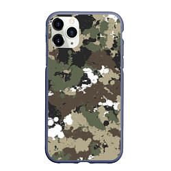 Чехол iPhone 11 Pro матовый Камуфляж с кляксами, цвет: 3D-серый