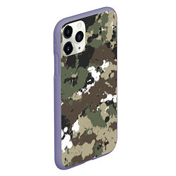 Чехол iPhone 11 Pro матовый Камуфляж с кляксами, цвет: 3D-серый — фото 2