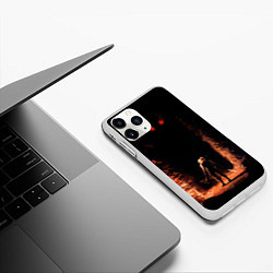 Чехол iPhone 11 Pro матовый Ведьмак, цвет: 3D-белый — фото 2