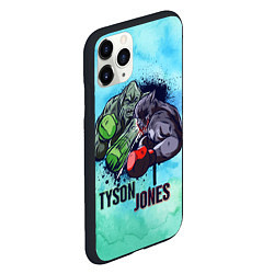 Чехол iPhone 11 Pro матовый Тайсон против Джонса, цвет: 3D-черный — фото 2