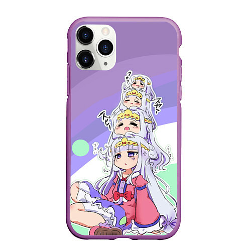 Чехол iPhone 11 Pro матовый Сон в замке демона / 3D-Фиолетовый – фото 1