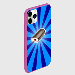 Чехол iPhone 11 Pro матовый Глазированный сырок, цвет: 3D-фиолетовый — фото 2
