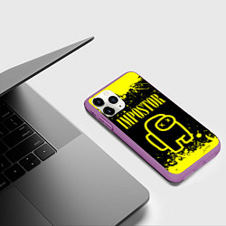 Чехол iPhone 11 Pro матовый AMONG US IMPOSTOR, цвет: 3D-фиолетовый — фото 2