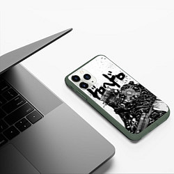 Чехол iPhone 11 Pro матовый DOROHEDORO, цвет: 3D-темно-зеленый — фото 2