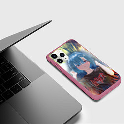 Чехол iPhone 11 Pro матовый Rem Slayer, цвет: 3D-малиновый — фото 2