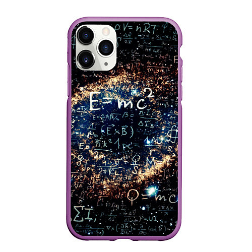Чехол iPhone 11 Pro матовый Формула Вселенной / 3D-Фиолетовый – фото 1