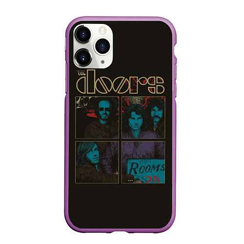 Чехол iPhone 11 Pro матовый The Doors / 3D-Фиолетовый – фото 1