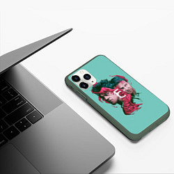 Чехол iPhone 11 Pro матовый Бойцовский клуб, цвет: 3D-темно-зеленый — фото 2