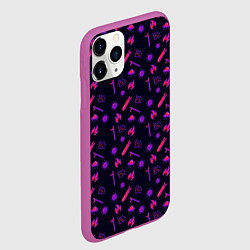 Чехол iPhone 11 Pro матовый 2020 год, цвет: 3D-фиолетовый — фото 2