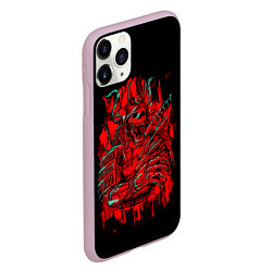 Чехол iPhone 11 Pro матовый Death Samurai, цвет: 3D-розовый — фото 2