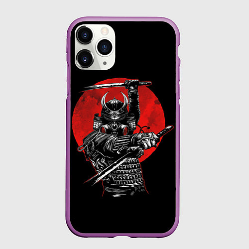 Чехол iPhone 11 Pro матовый Samurai / 3D-Фиолетовый – фото 1