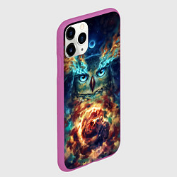 Чехол iPhone 11 Pro матовый Сова Космос, цвет: 3D-фиолетовый — фото 2