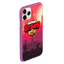 Чехол iPhone 11 Pro матовый BRAWL STARS, цвет: 3D-фиолетовый — фото 2