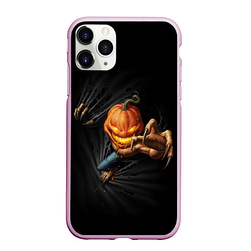 Чехол iPhone 11 Pro матовый Jack Skellington / 3D-Розовый – фото 1