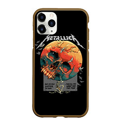 Чехол iPhone 11 Pro матовый Metallica, цвет: 3D-коричневый